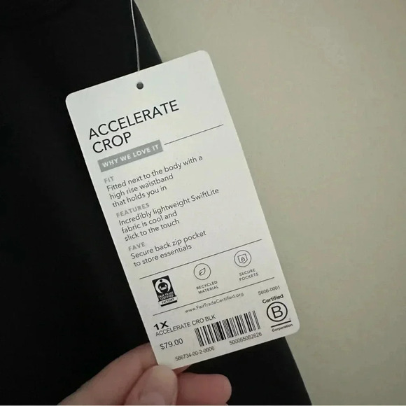 NWT Plus Size Athleta Accelerate Crop Leggings Size 1X‎ - Picture 2 of 8